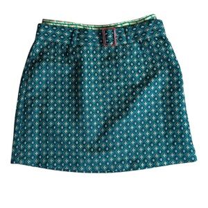 Urban outfitters green pattern mini skirt